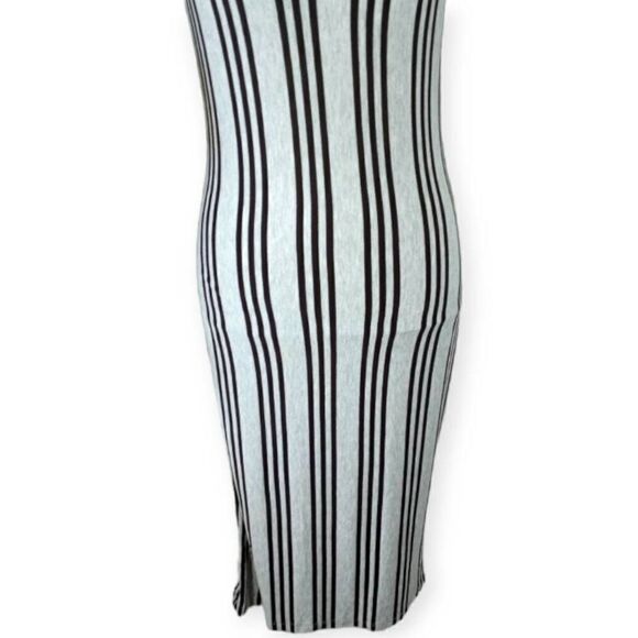 LULAROE JULIA DRESS GRAY/BLAK STRIPE SZ.S NWT. - Picture 3 of 7